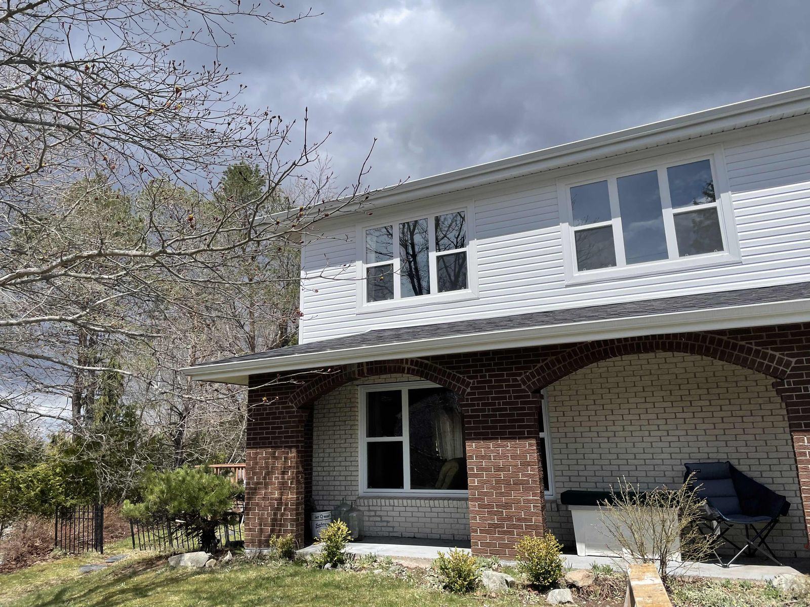 The finished addition from the front