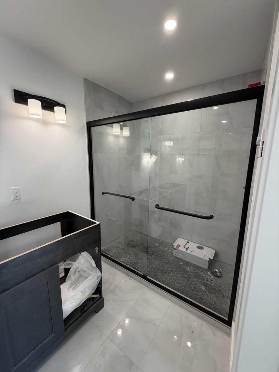 Custom tiled primary ensuite