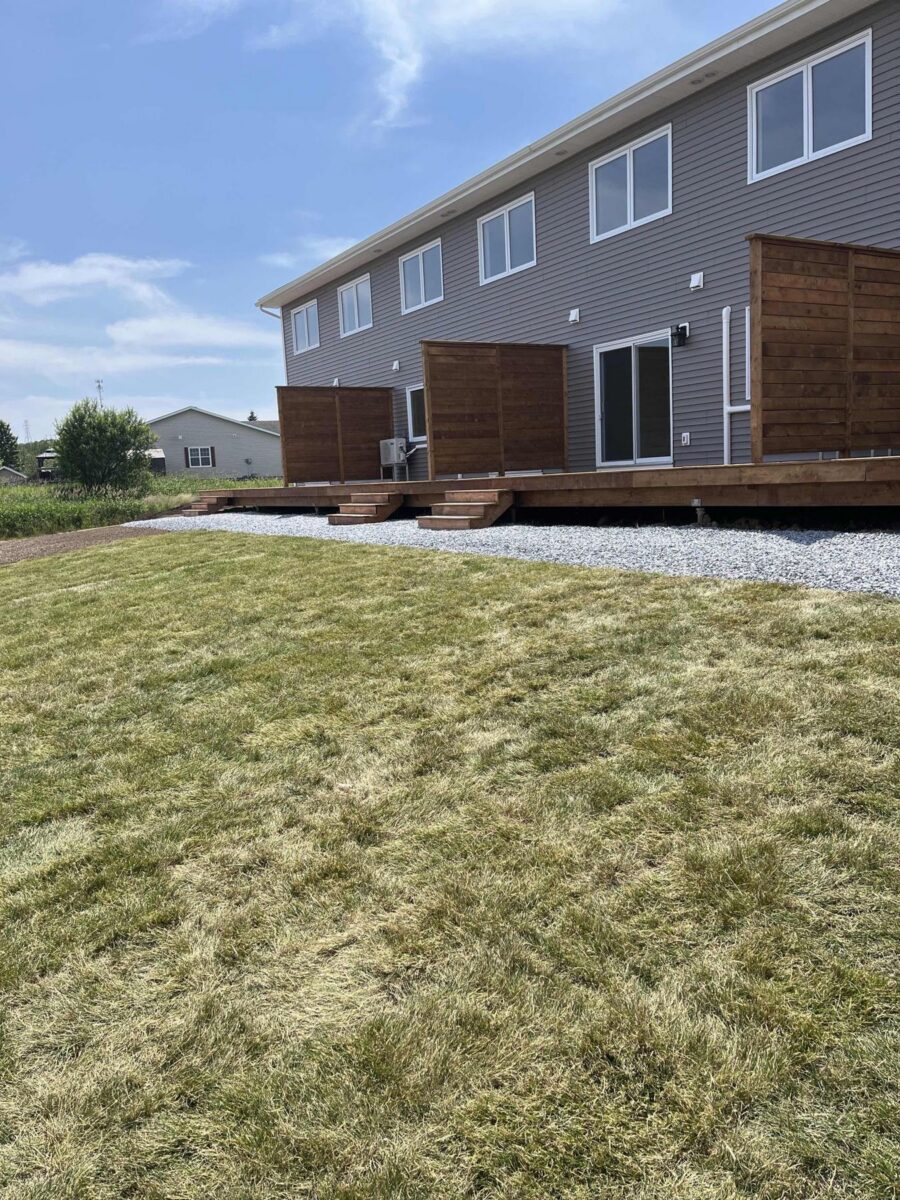 Rear decks for each unit