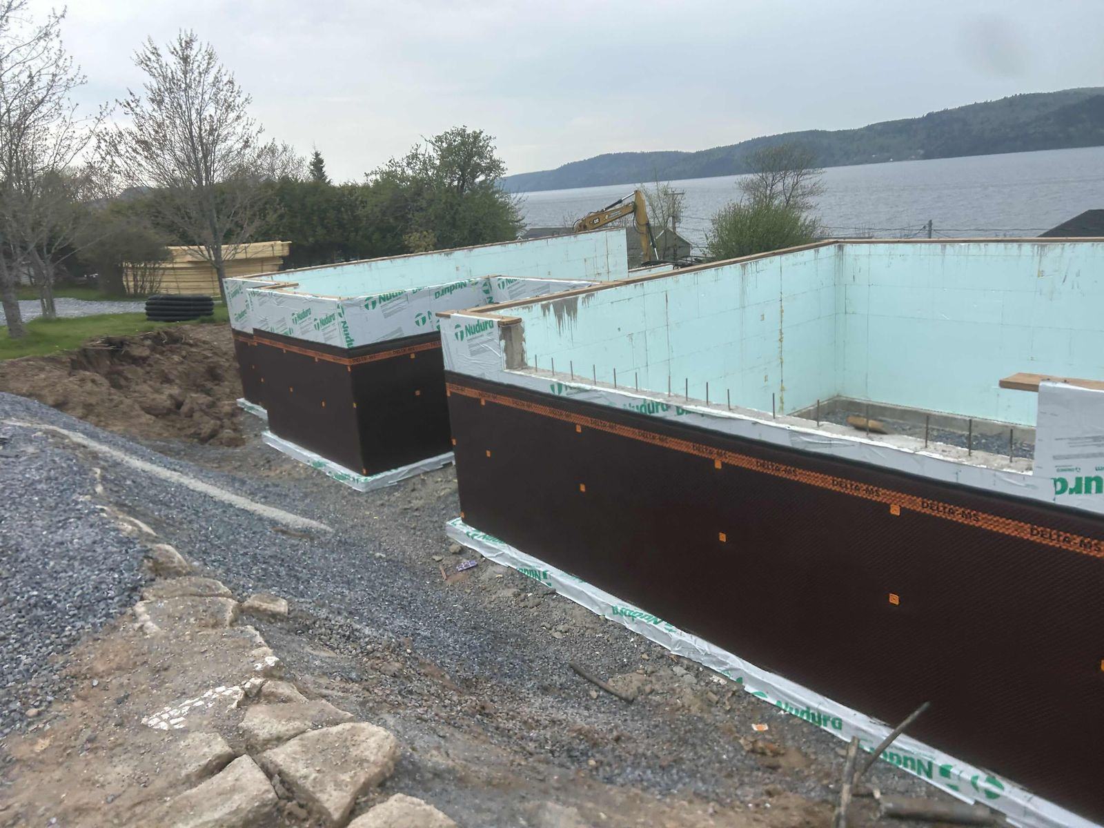 ICF foundation with the river behind