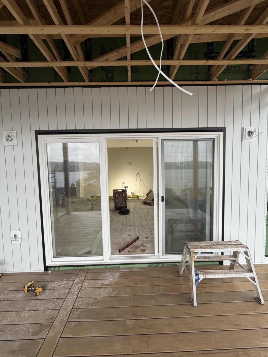 Patio doors opening to the deck