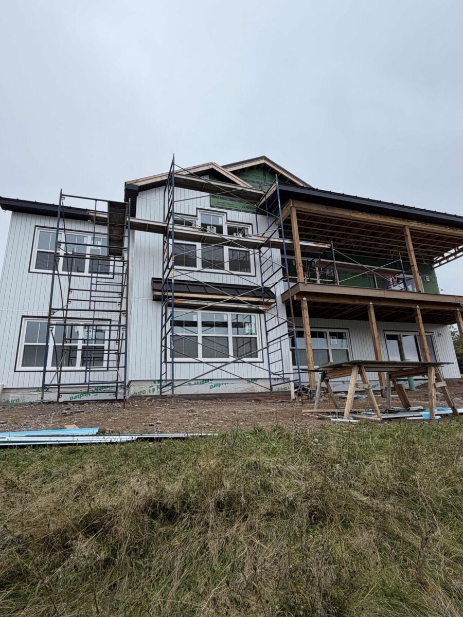 Siding and deck going on