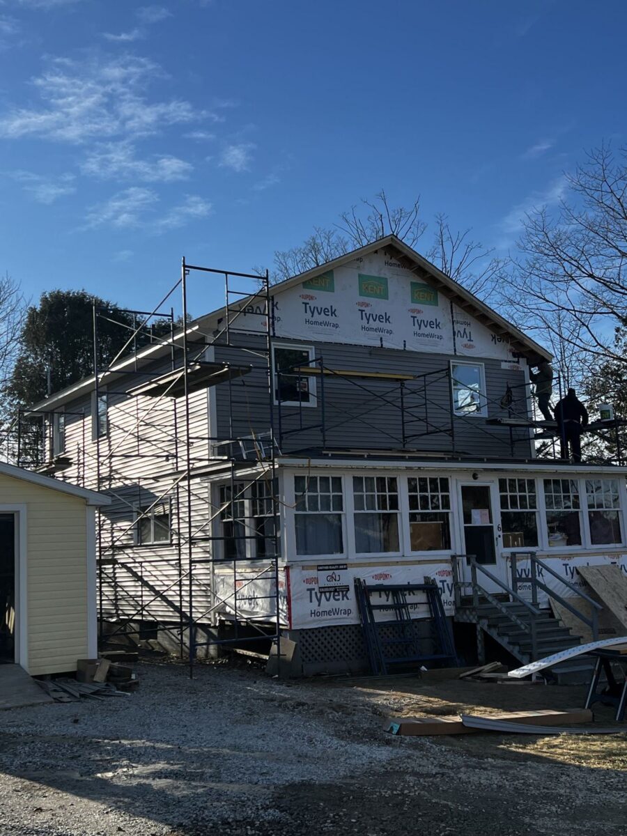 New second storey framed and wrapped