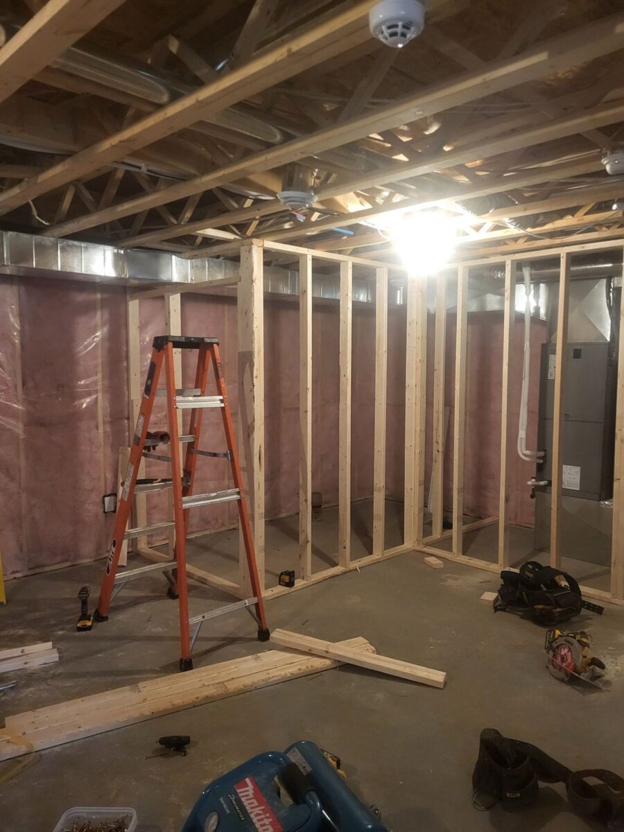 Framing the new rooms