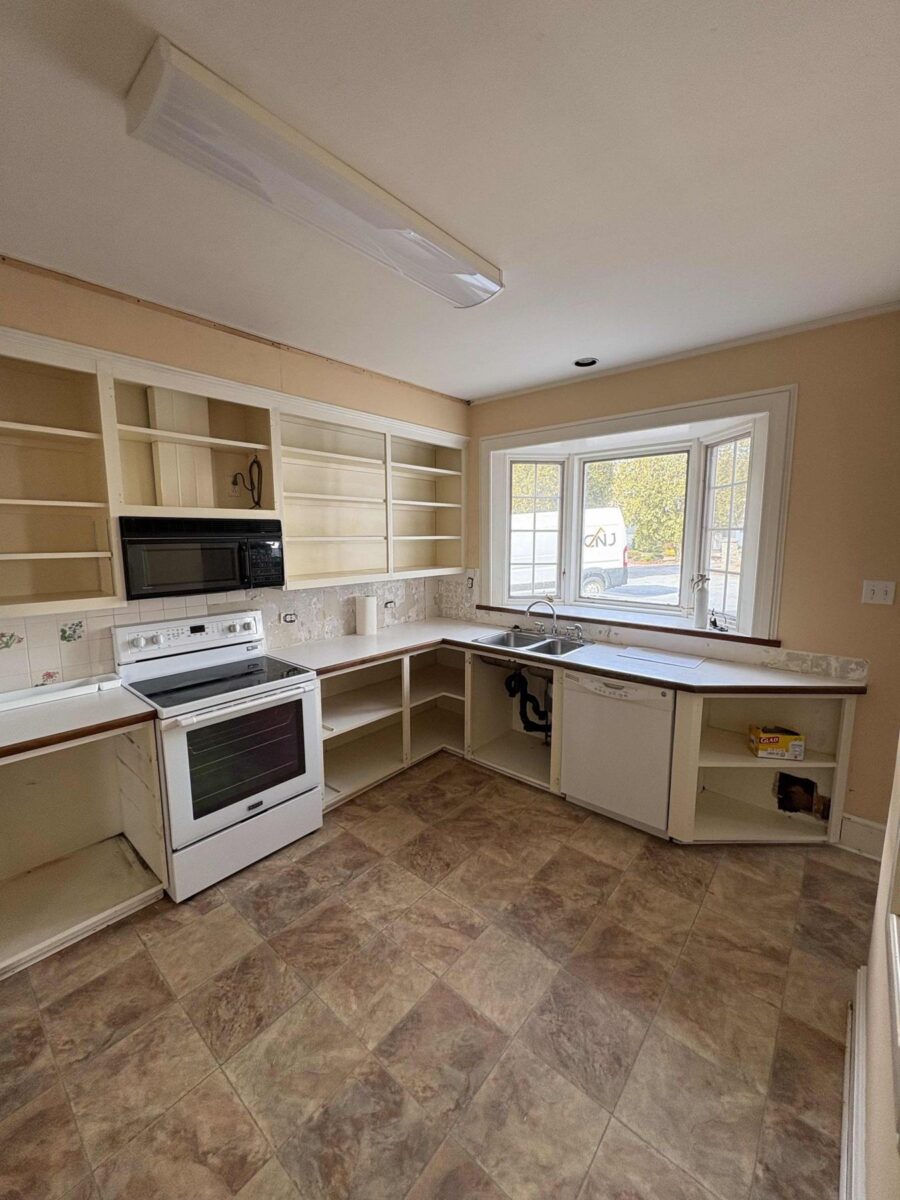 Before: the original kitchen