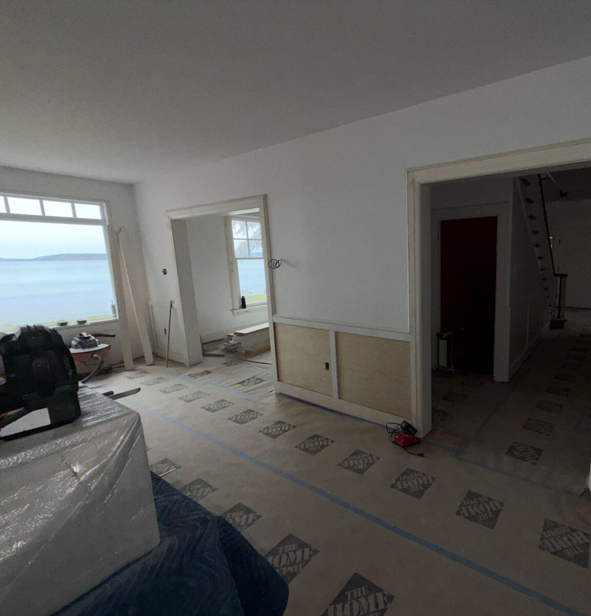 Renovated main floor overlooking the river