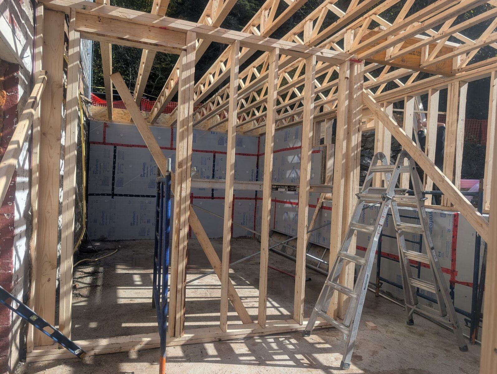 Framing the new primary suite