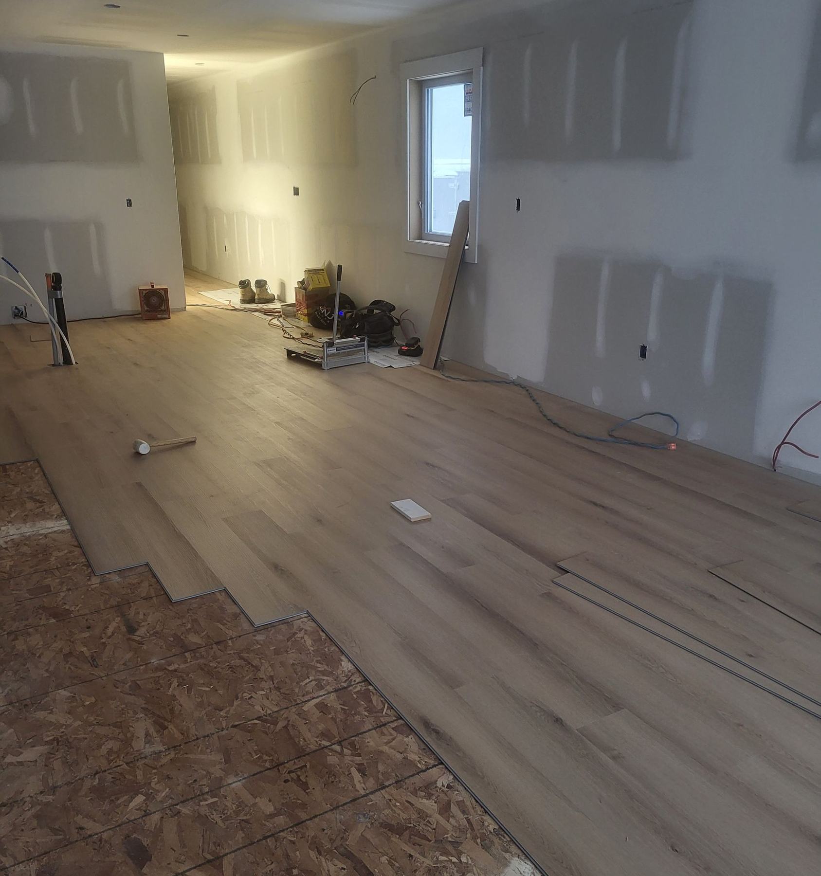 New flooring going in at the Downsview multi-unit build