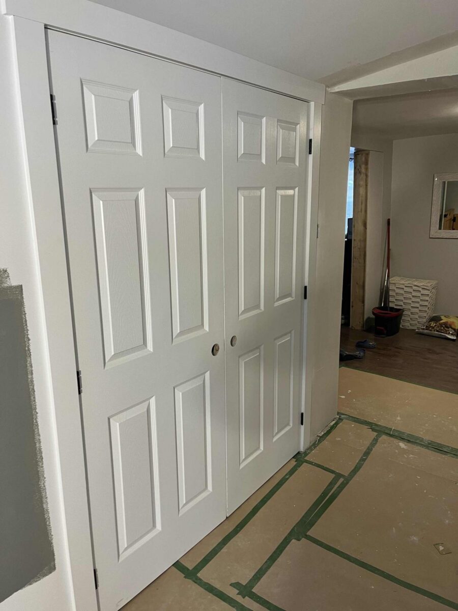 New closet doors and trim