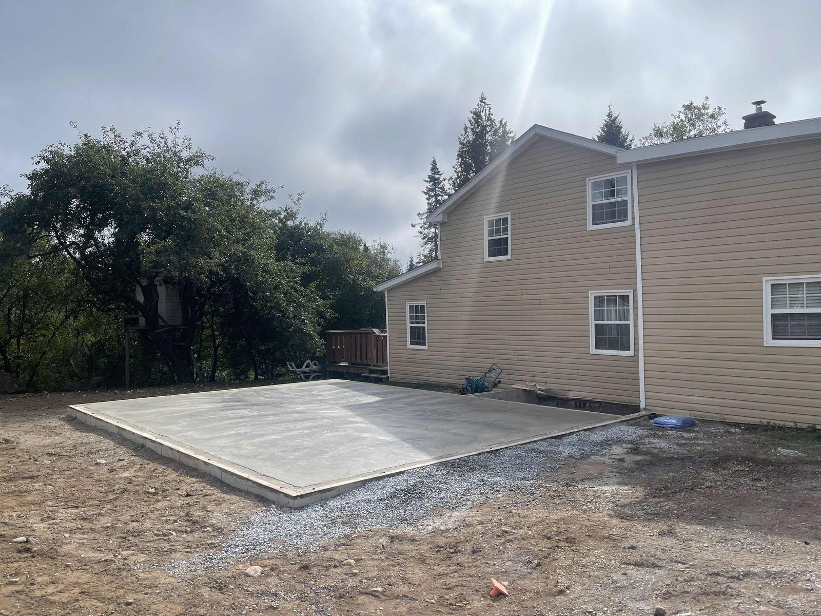 New slab for the addition